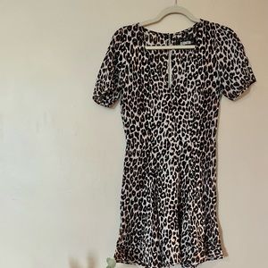 Reformation leopard print mini dress